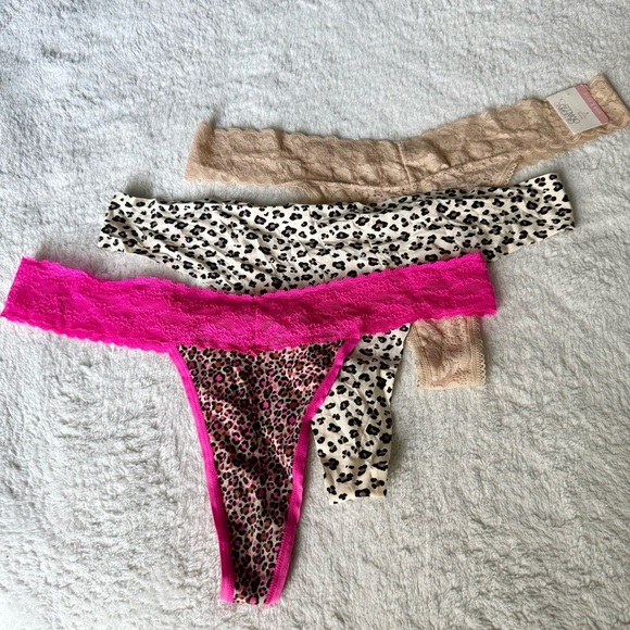 Victoria's Secret Pink and Tan Thong Set (NWOT) - Picture 1 of 9